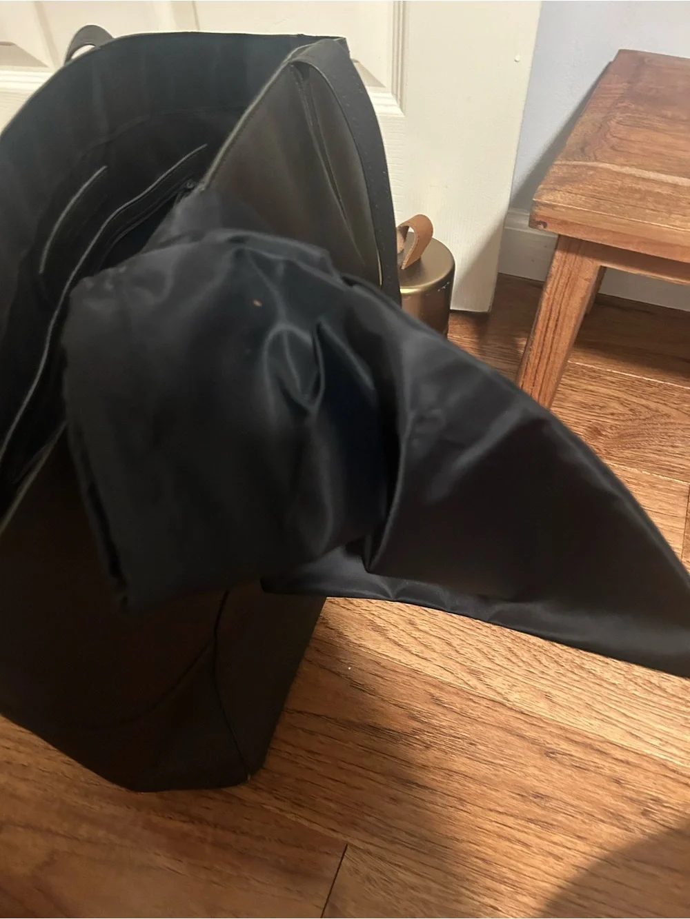lululemon athletica Black Faux Leather-Look Tote